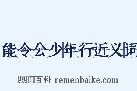 能令公少年行近义词是什么意思的图片